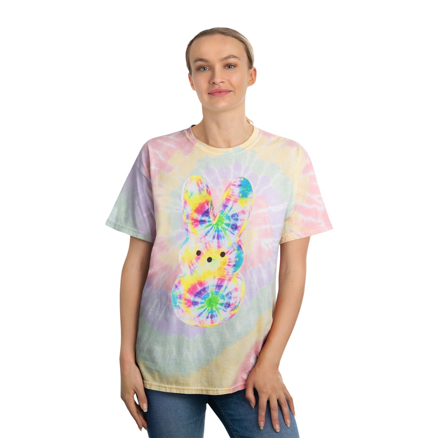 Colorful Tie-Dye Tee with Spiral Design, Perfect for Spring Celebrations, Easter, Summer Vibes, Gift for Trendy Friends, Casual Wear