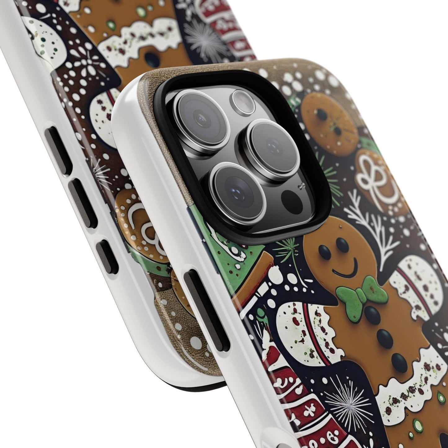 Christmas Gingerbread Phone Case, Holiday Gift, Tough Protection, Cute Phone Accessory, Festive Case for iPhone