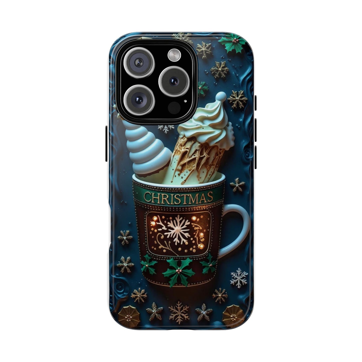 Christmas Coffee Cup Phone Case, Holiday Gift, Seasonal Phone Cover, Festive Accessories, Winter Decor