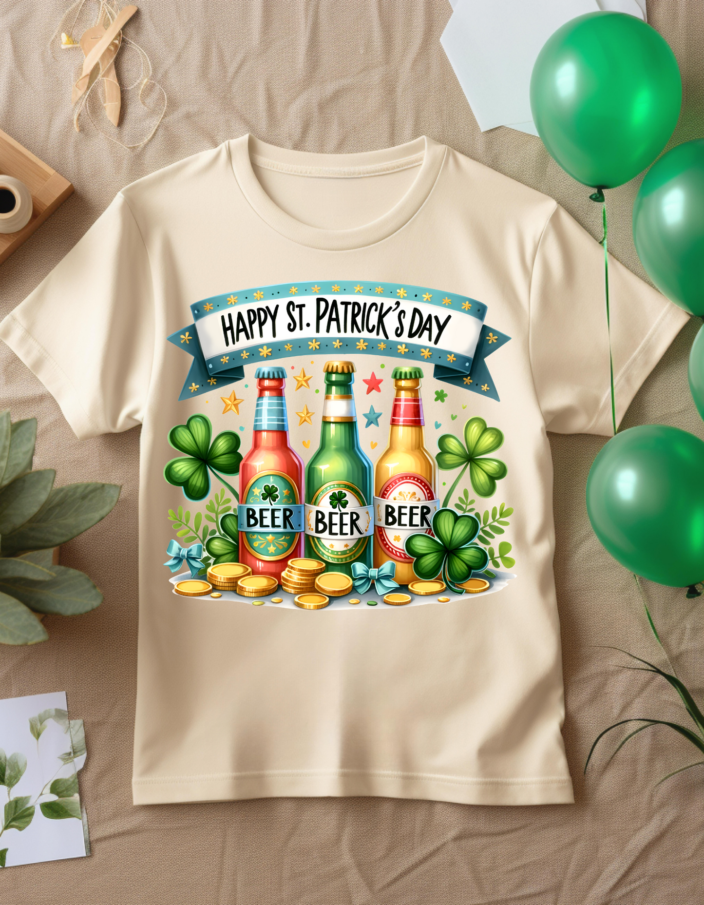 St. Patrick's Day T-Shirt, Unisex Softstyle Tee, Perfect for Celebrations, Party Wear, Beer Lovers, Holiday Gift