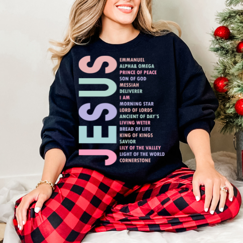 Inspirational Crewneck Sweatshirt - Jesus Themed, Cozy Gift for Believers, Religious Apparel, Christian Fashion, Faith-Based Gift