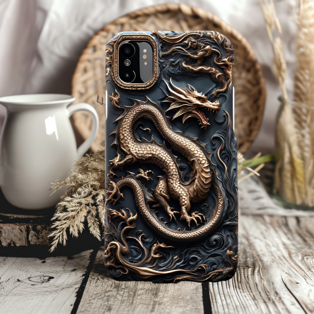 Dragon Design Tough Phone Case | Durable Protector for Bold Personality, 3D Dragon Phone Case for iPhone, Samsung, and Google Pixel