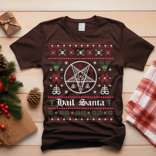 Hail Santa Christmas Shirt, Satanic Christmas Shirt