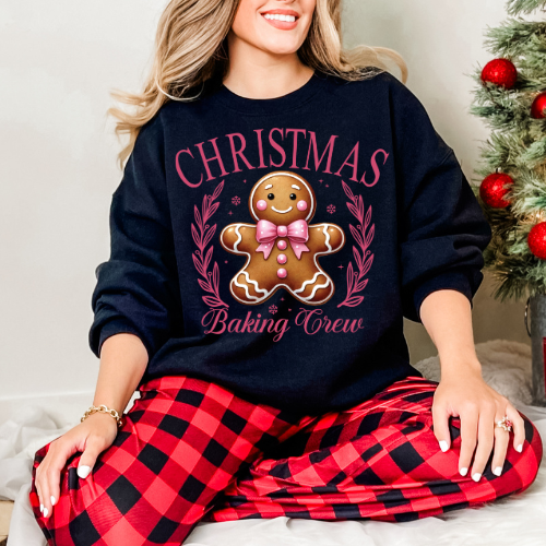 Gingerbread Christmas Sweatshirt, Cozy Holiday Crewneck, Baking Crew Sweater, Festive Gift for Foodies, Christmas Apparel