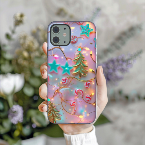 Christmas-Themed Phone Case, Holiday Decor, Festive Accessories, Gift for Her, Winter Wonderland, Tough Cases