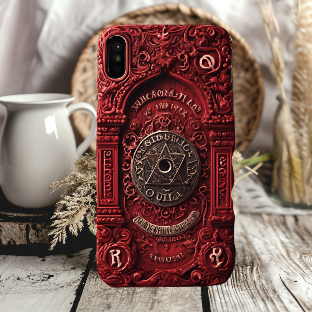 Tough Cases - Mystical Red Phone Case with Occult Design, 3D Ouija Board Phone Case for iPhone, Samsung, and Google Pixel