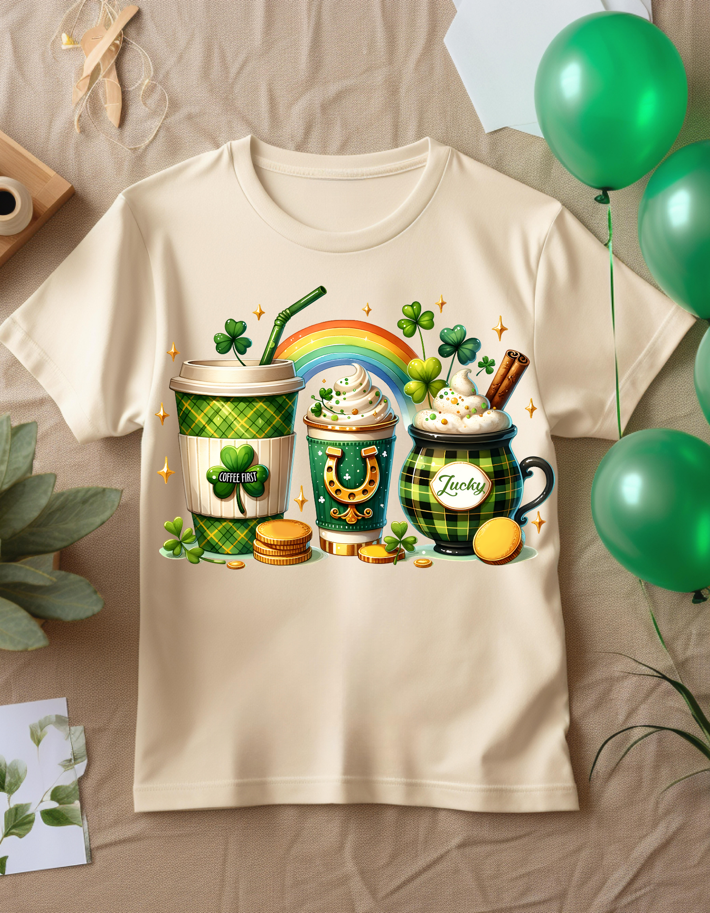 St. Patrick's Day T-Shirt, Unisex Softstyle Tee for Celebrations, Lucky Irish Theme, Shamrock Apparel, Spring Festival Wear