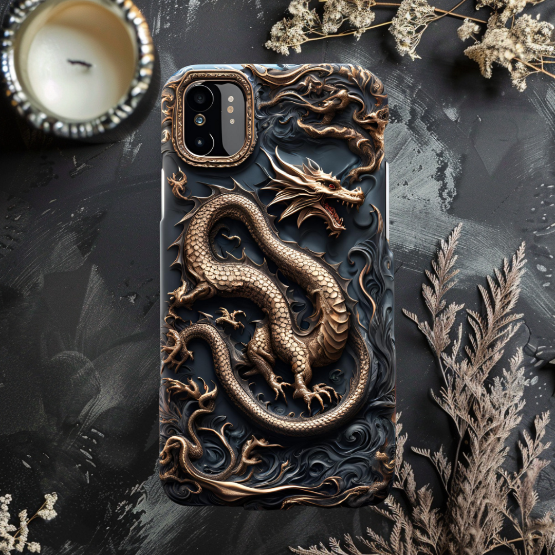 Dragon Design Tough Phone Case | Durable Protector for Bold Personality, 3D Dragon Phone Case for iPhone, Samsung, and Google Pixel