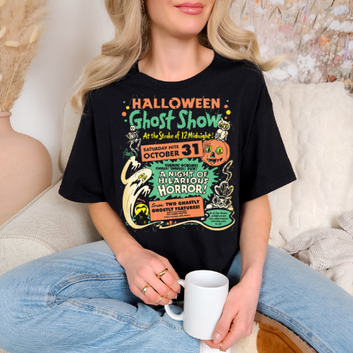 Unisex Halloween Ghost Show T-Shirt | Spooky Fun for Fall Celebrations