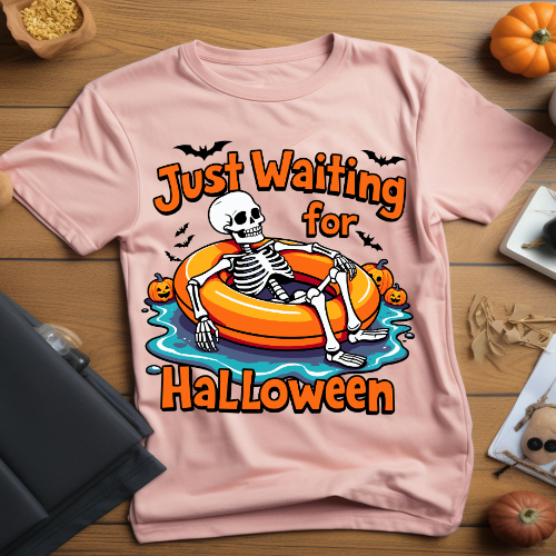 Halloween Skeleton Tee - Just Waiting for Halloween