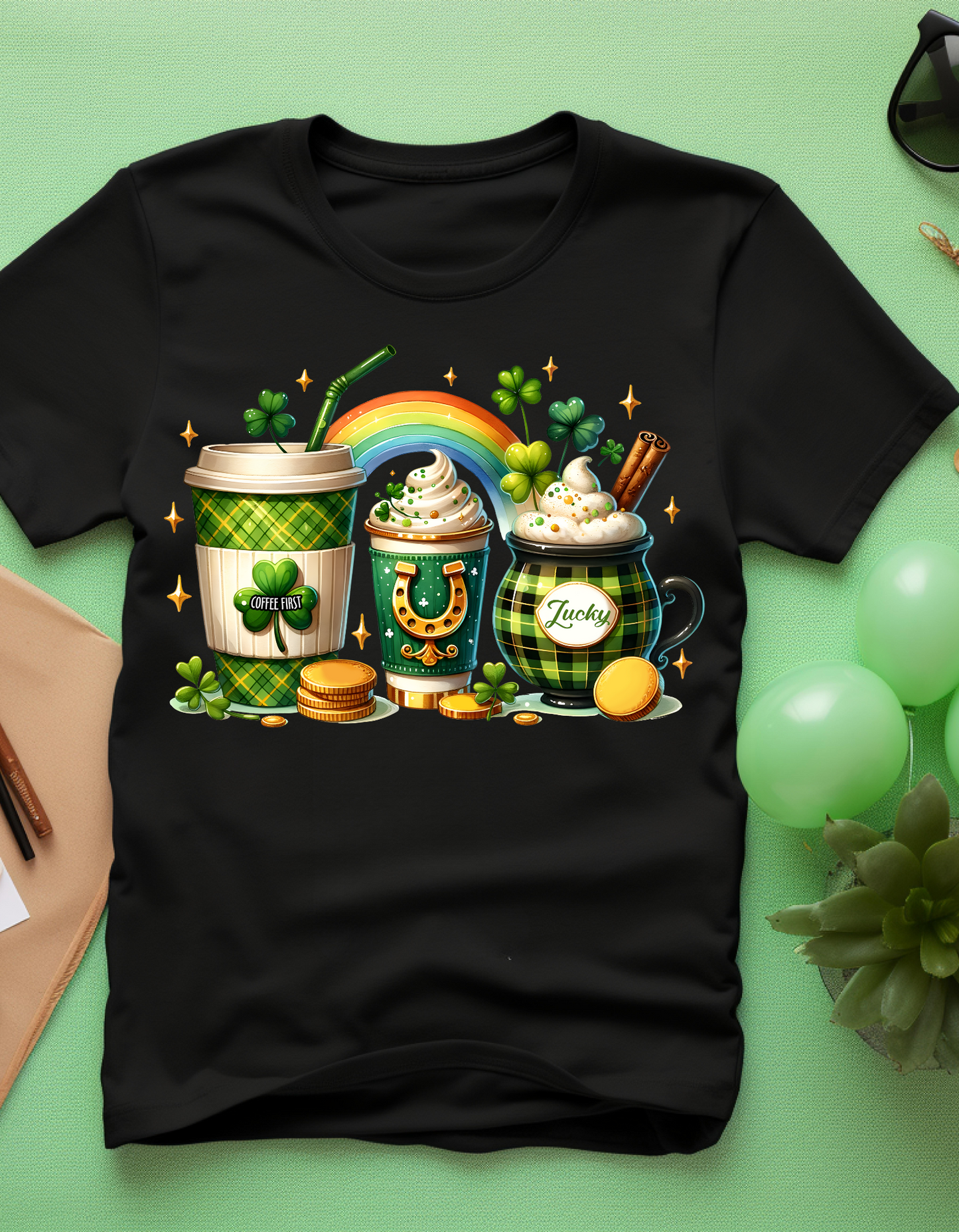 St. Patrick's Day T-Shirt, Unisex Softstyle Tee for Celebrations, Lucky Irish Theme, Shamrock Apparel, Spring Festival Wear