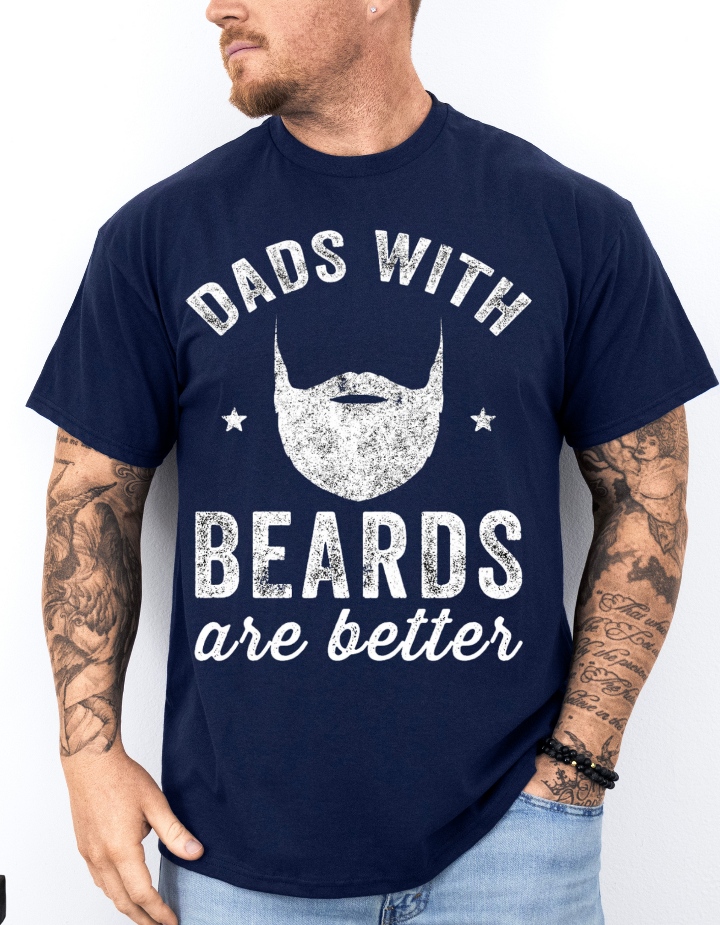 Dads with Beards T-Shirt - Funny Dad Gift, Unisex Graphic Tee, Father's Day Gift, Beard Lover Apparel, Casual Wear, Gift for Him