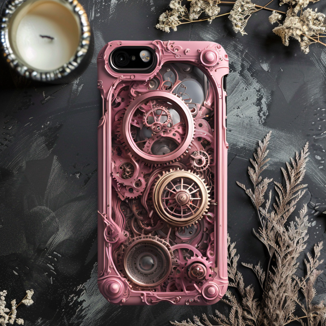 Industrial Gear Phone Case - Tough Cases for Gearheads, 3D Steampunk Phone Case for iPhone, Samsung, and Google Pixel
