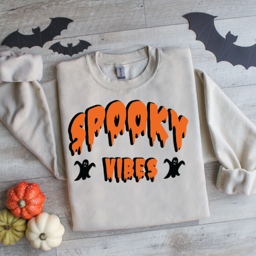 Spooky Vibes Crewneck Sweatshirt - Unisex Heavy Blend™ - Perfect for Halloween!
