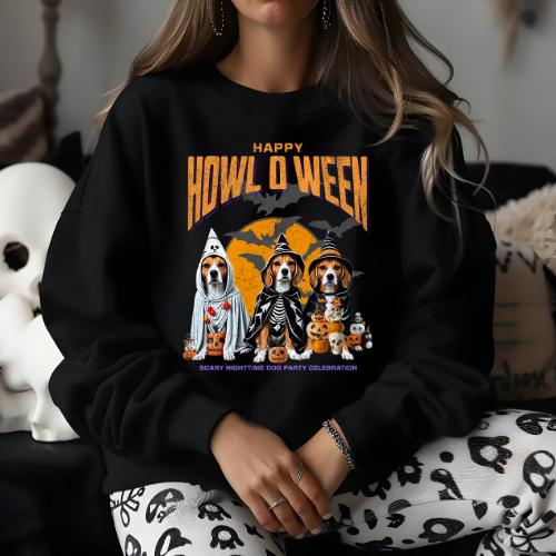 Ghost Dog Sweatshirt, Halloween Sweatshirt,Halloween Sweater,Happy Halloween, Retro Spooky Season, Ghost Sweatshirt,Halloween Dog Shirt