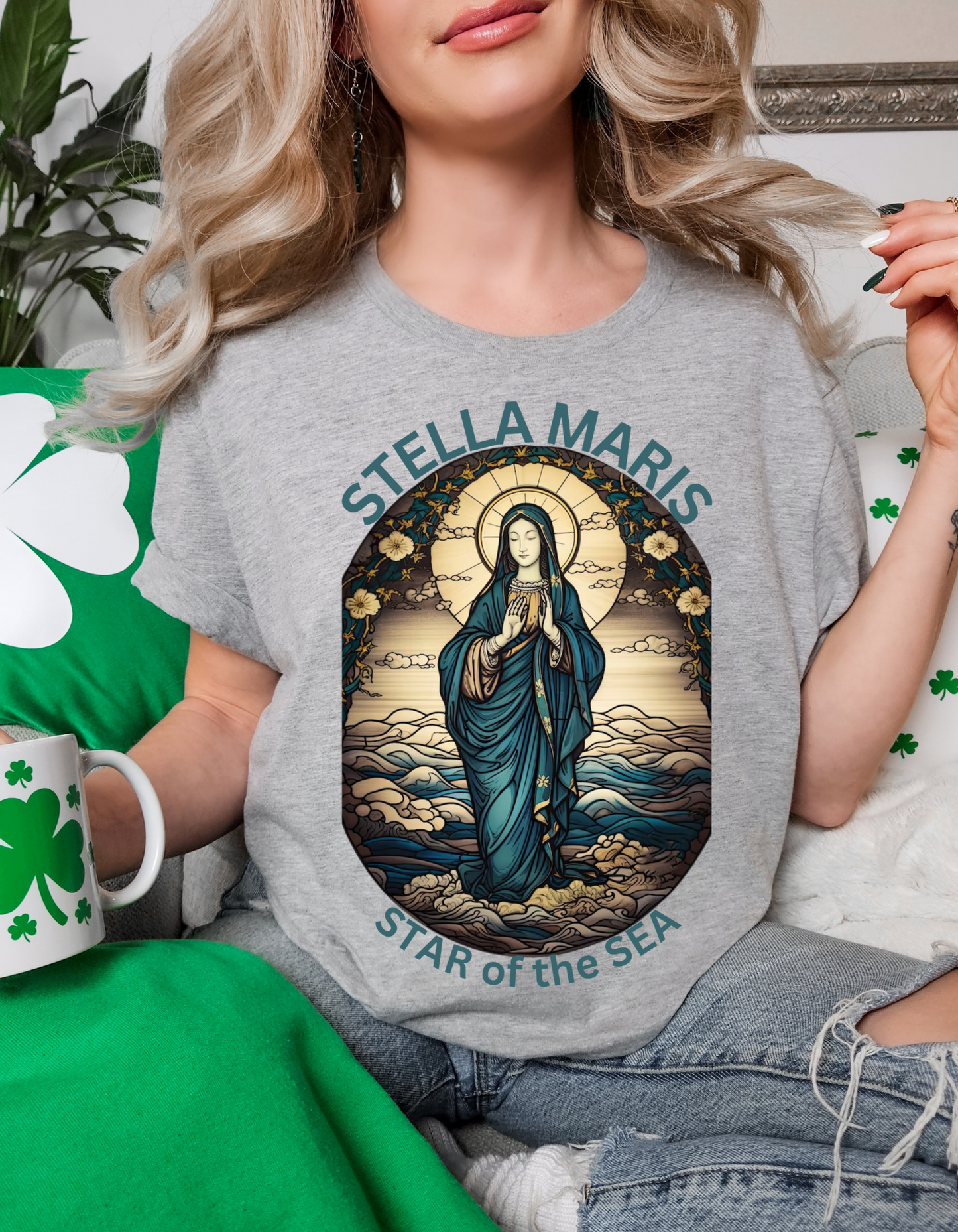 Stella Maris T-Shirt | Vintage Art Tee, Catholic Gift, Religious Apparel, Faith-Based Shirt, Spiritual Wear, Unisex Style