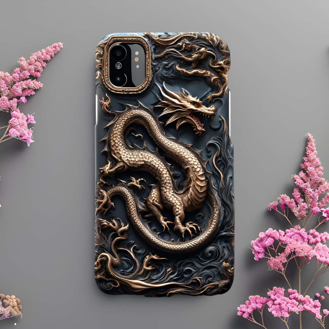 Dragon Design Tough Phone Case | Durable Protector for Bold Personality, 3D Dragon Phone Case for iPhone, Samsung, and Google Pixel