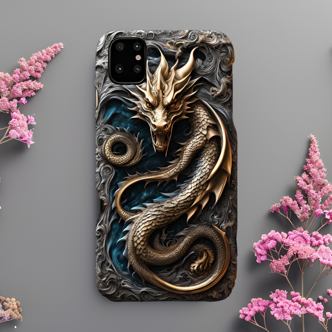 Dragon Design Tough Phone Case - Fierce & Durable Smartphone Protection, 3D Dragon Phone Case for iPhone, Samsung, and Google Pixel