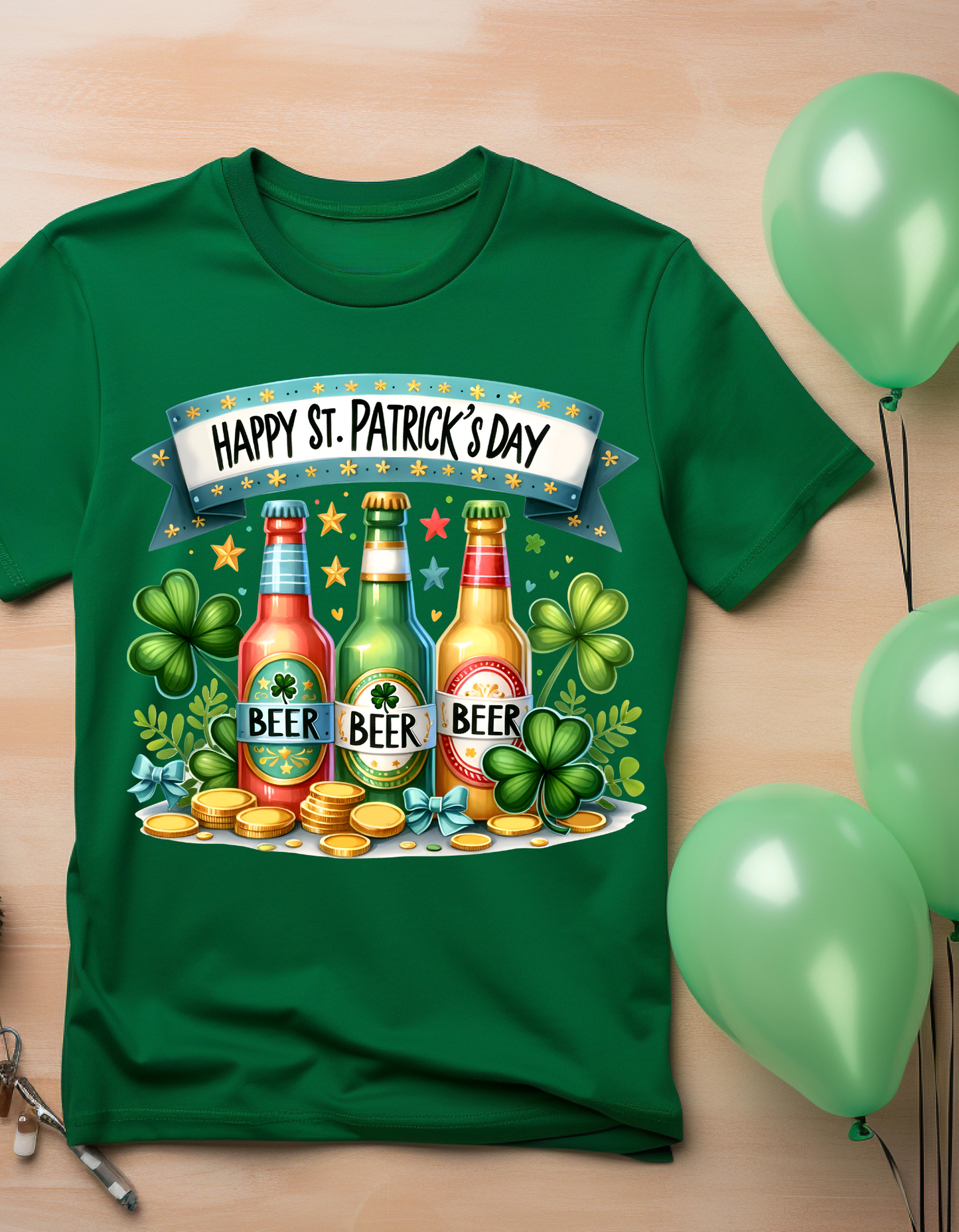 St. Patrick's Day T-Shirt, Unisex Softstyle Tee, Perfect for Celebrations, Party Wear, Beer Lovers, Holiday Gift