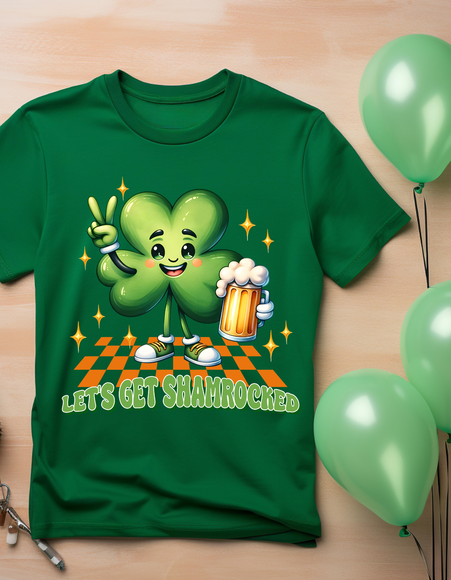 St. Patrick's Day T-Shirt, Let's Get Shamrocked Funny Tee, Unisex Irish Humor Shirt, Holiday Party Wear, Gift for Festivities