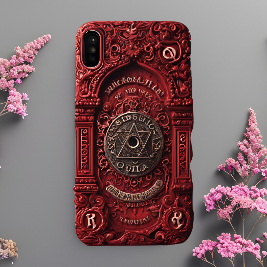 Tough Cases - Mystical Red Phone Case with Occult Design, 3D Ouija Board Phone Case for iPhone, Samsung, and Google Pixel
