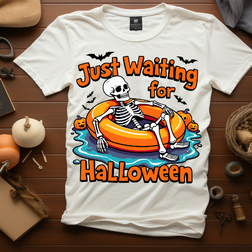 Halloween Skeleton Tee - Just Waiting for Halloween