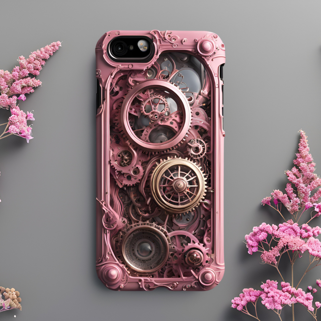 Industrial Gear Phone Case - Tough Cases for Gearheads, 3D Steampunk Phone Case for iPhone, Samsung, and Google Pixel