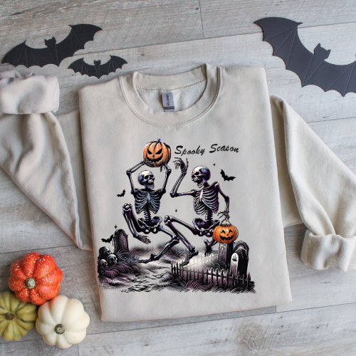 Spooky Season Skeleton Sweatshirt - Unisex Heavy Blend Crewneck