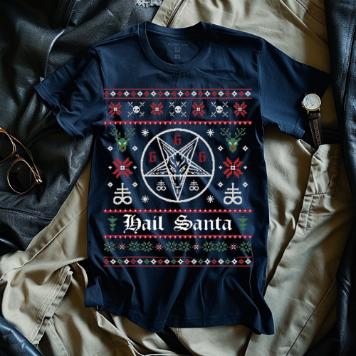 Hail Santa Christmas Shirt, Satanic Christmas Shirt