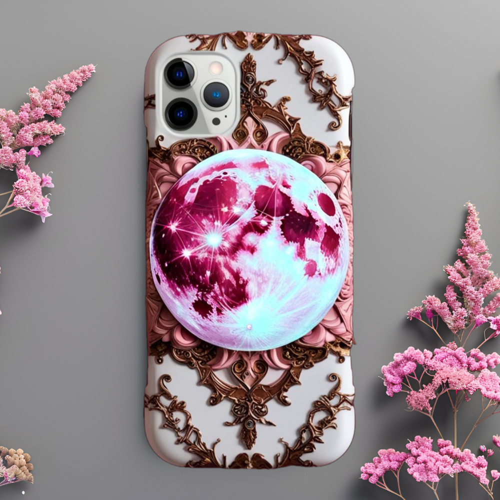 Celestial Moon Phone Case - Tough Cases for Cosmic Lovers, Elegant Celestial Moon Phone Case for iPhone, Samsung, and Google Pixel