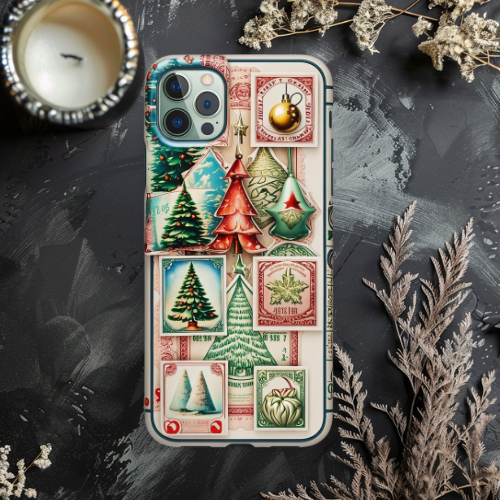 Christmas Phone Case, Holiday Phone Cover, Festive Tech Accessory, Winter Gift, Seasonal Case