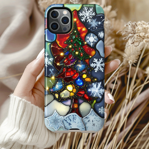 Christmas Tree Phone Case - Festive Tough Phone Cover, Holiday Gift for Him & Her, Winter Cheer, Unique Smartphone Accessories