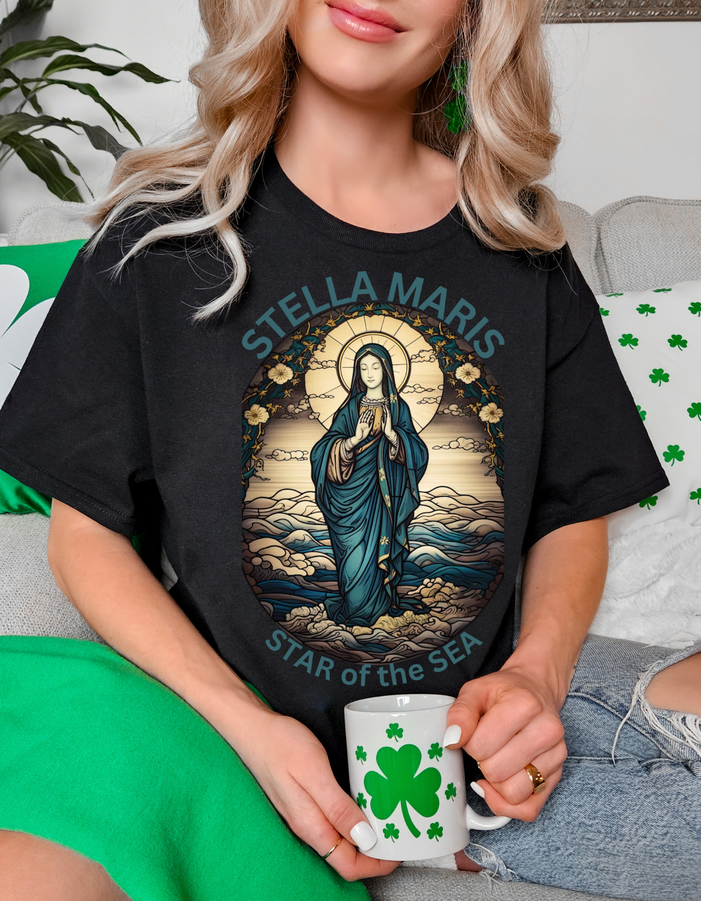 Stella Maris T-Shirt | Vintage Art Tee, Catholic Gift, Religious Apparel, Faith-Based Shirt, Spiritual Wear, Unisex Style