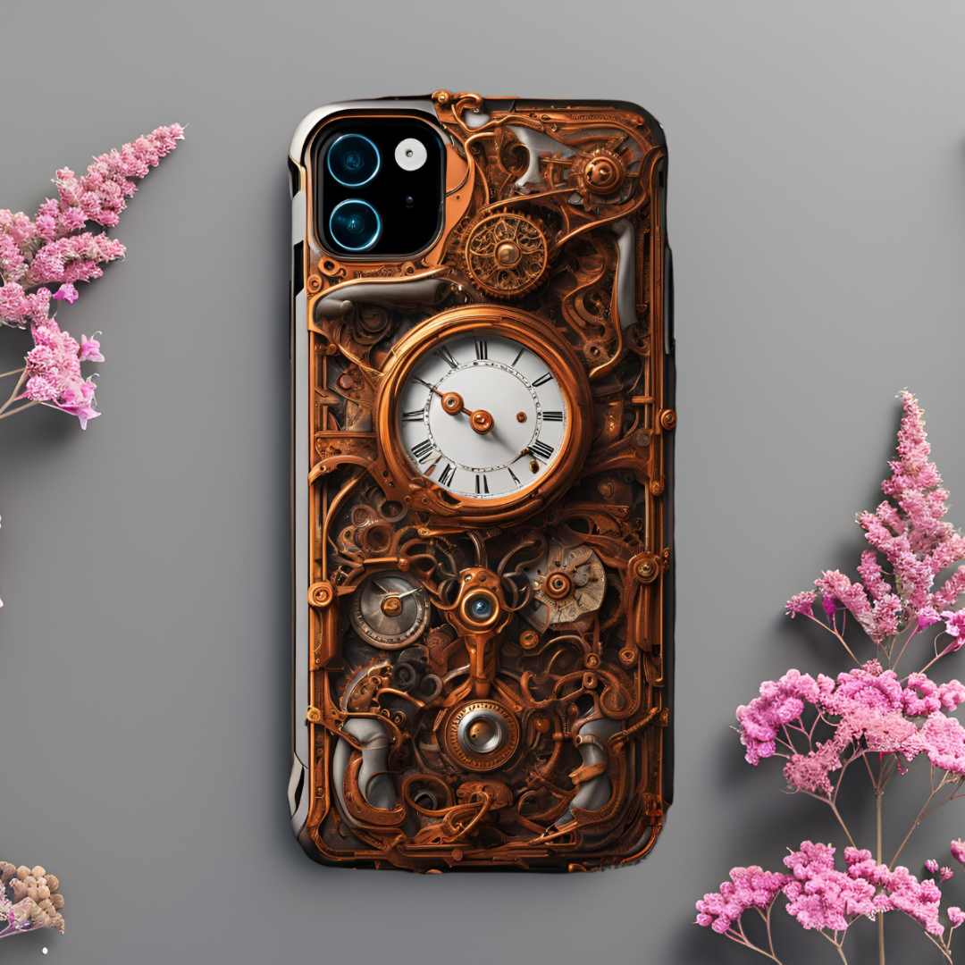 Vintage Steampunk Phone Case - Tough Cases for Adventurers, 3D Steam Punk Phone Case for iPhone, Samsung, and Google Pixel