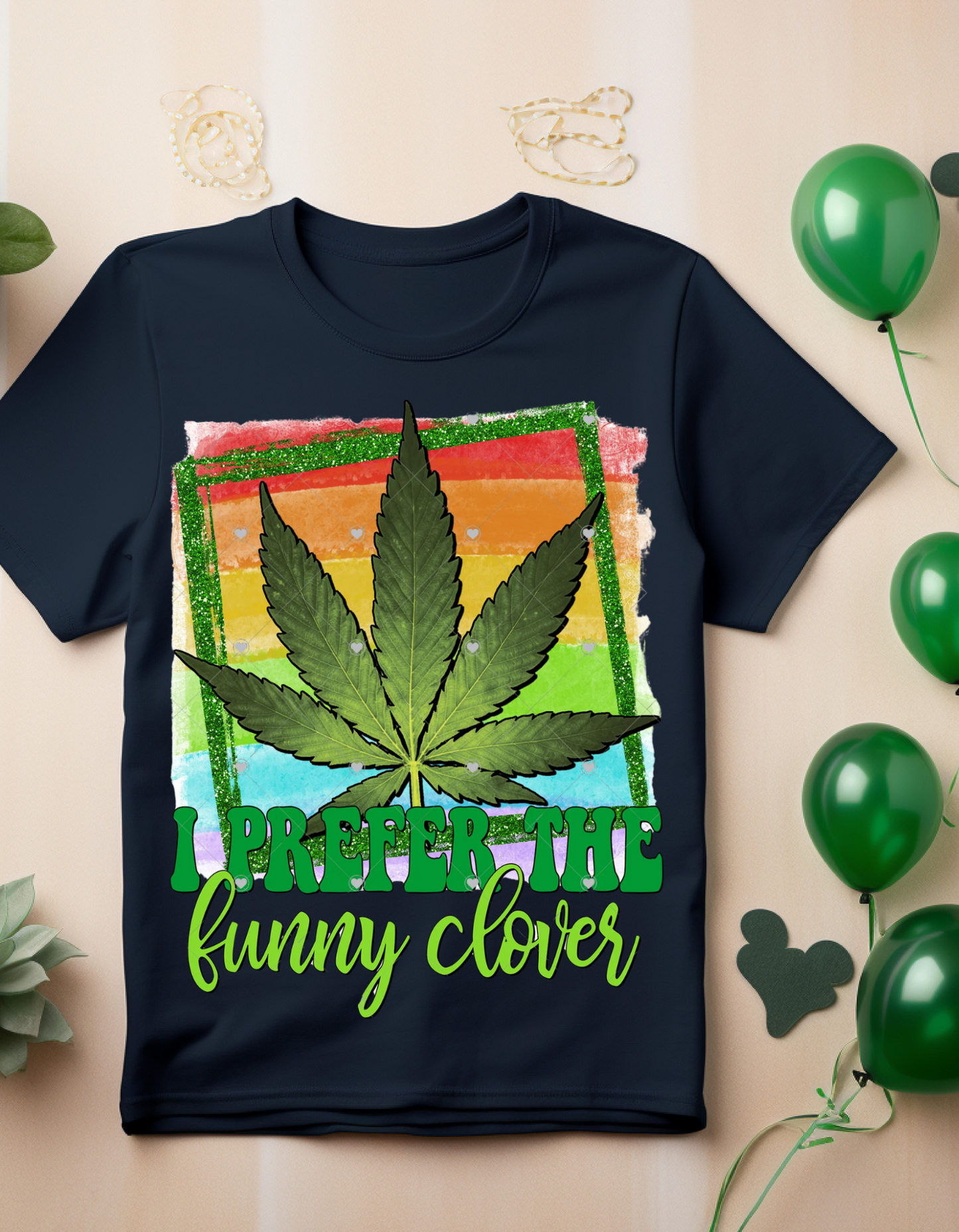 Funny Clover Cannabis T-Shirt, Unisex Leaf Tee, Stoner Humor Apparel, Gift for Cannabis Lovers, 420 Celebration Shirt