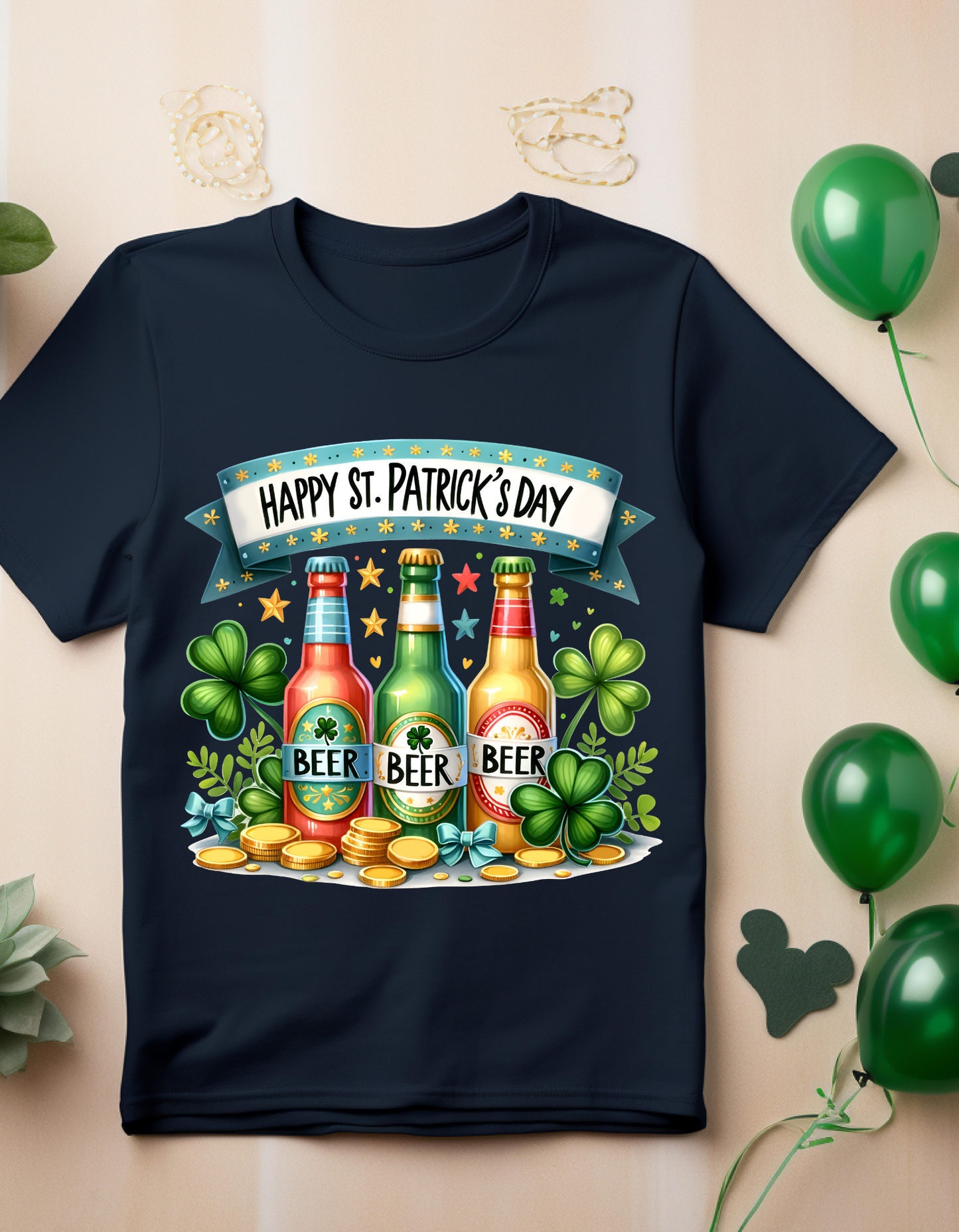 St. Patrick's Day T-Shirt, Unisex Softstyle Tee, Perfect for Celebrations, Party Wear, Beer Lovers, Holiday Gift
