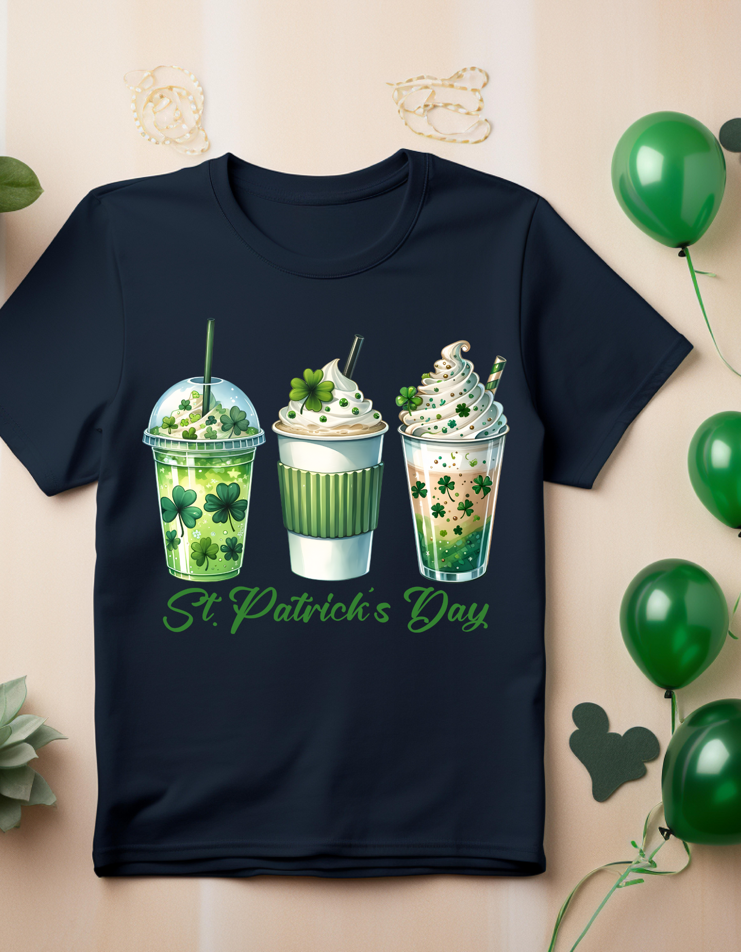 St. Patrick's Day T-Shirt | Unisex Softstyle Tee for Celebrations, Clover Drink Shirt, Holiday Apparel, Gift Idea