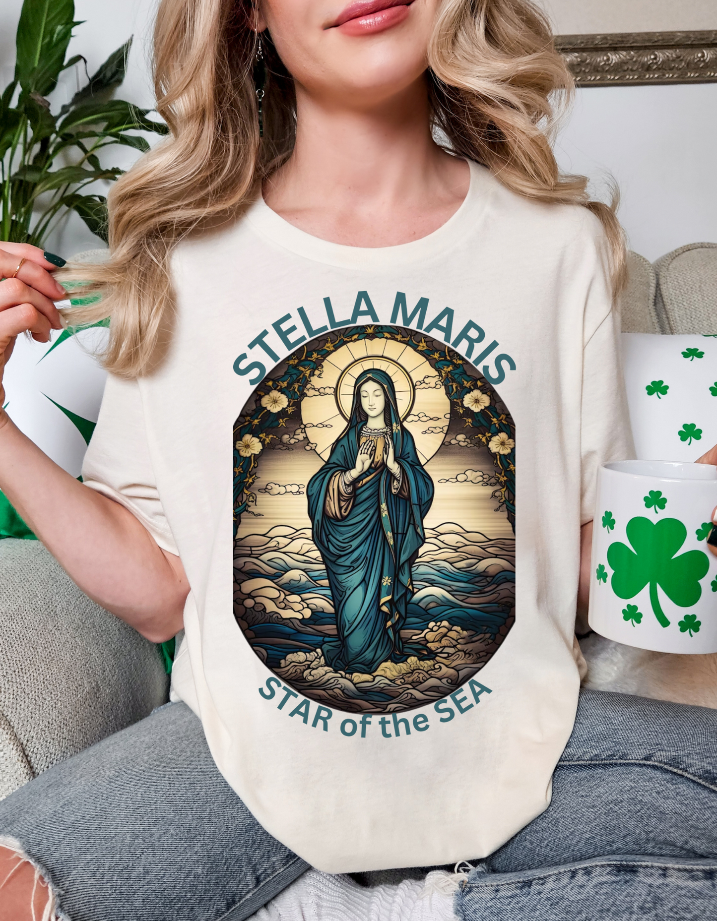 Stella Maris T-Shirt | Vintage Art Tee, Catholic Gift, Religious Apparel, Faith-Based Shirt, Spiritual Wear, Unisex Style