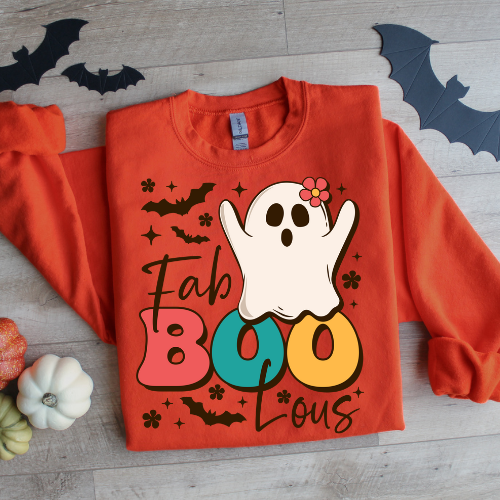 Fab BOO-lous Ghost Sweatshirt for Halloween