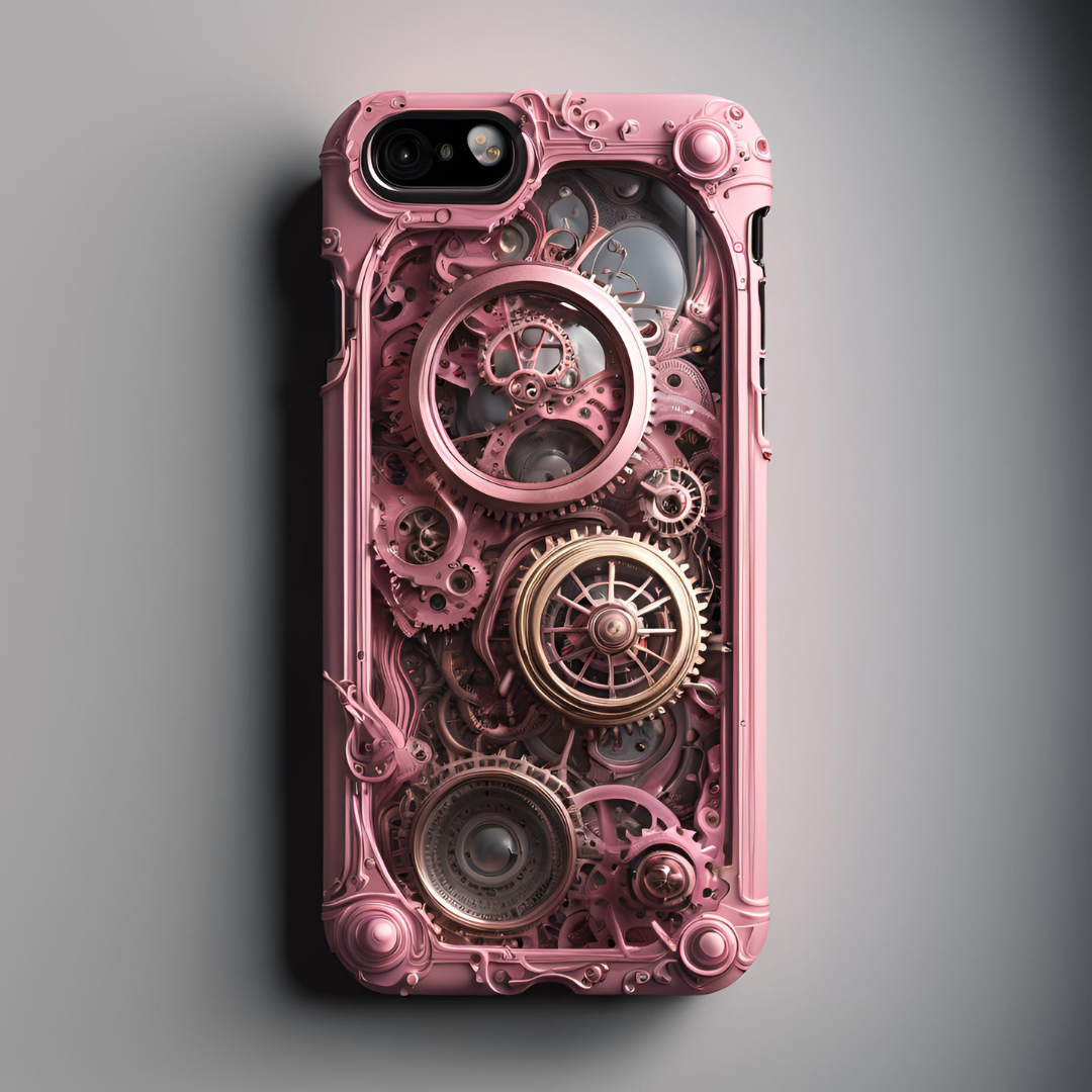 Industrial Gear Phone Case - Tough Cases for Gearheads, 3D Steampunk Phone Case for iPhone, Samsung, and Google Pixel