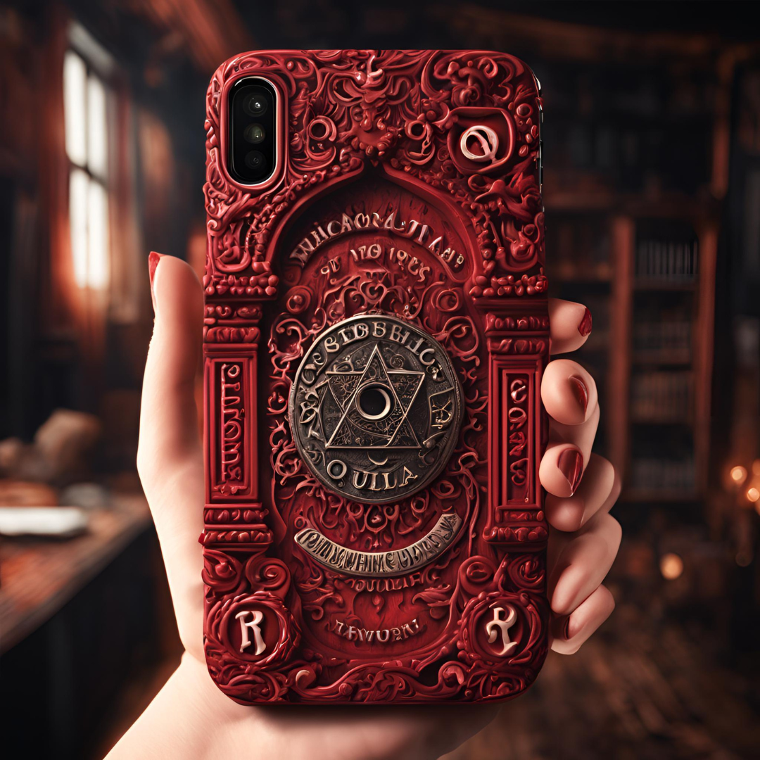 Tough Cases - Mystical Red Phone Case with Occult Design, 3D Ouija Board Phone Case for iPhone, Samsung, and Google Pixel
