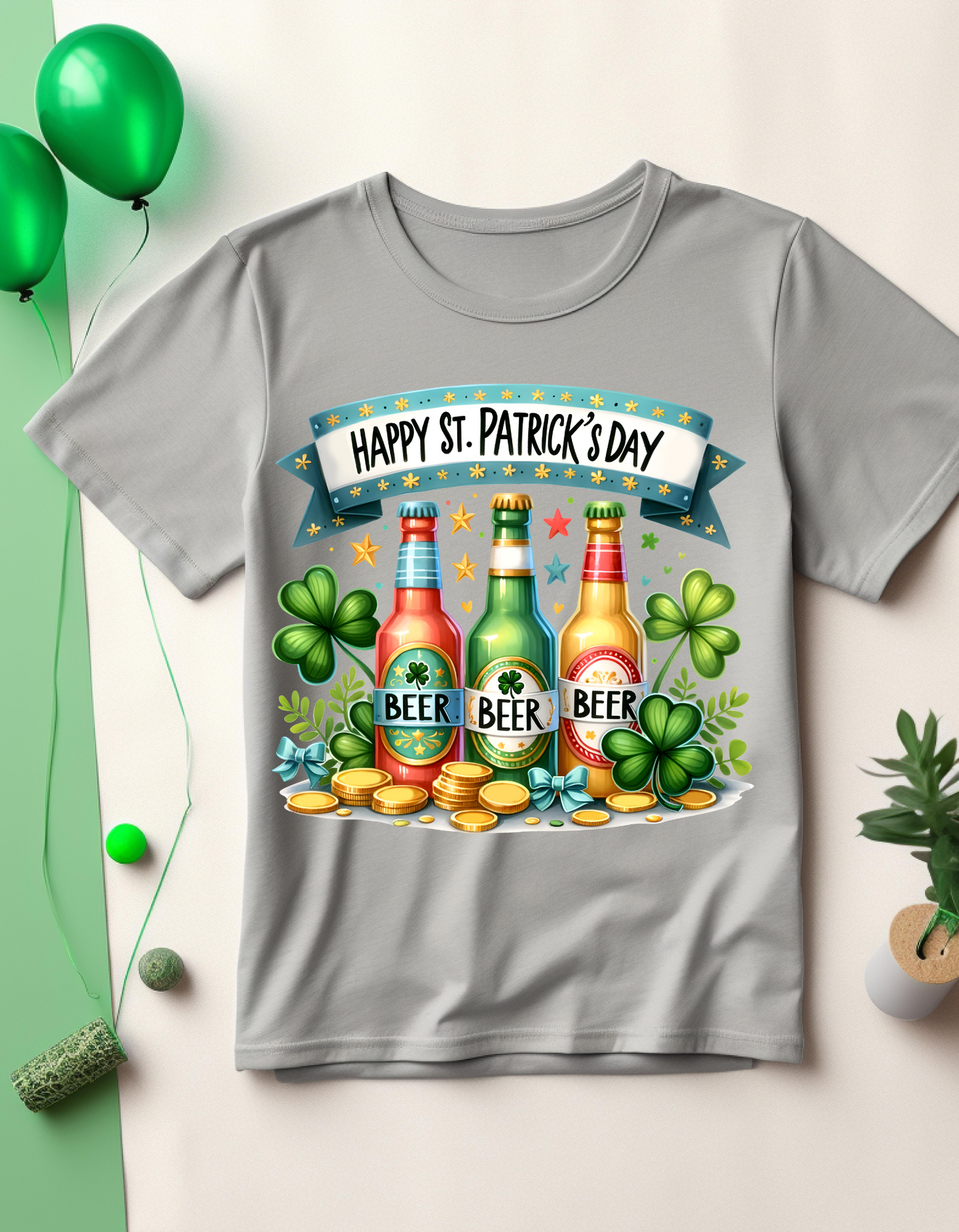 St. Patrick's Day T-Shirt, Unisex Softstyle Tee, Perfect for Celebrations, Party Wear, Beer Lovers, Holiday Gift