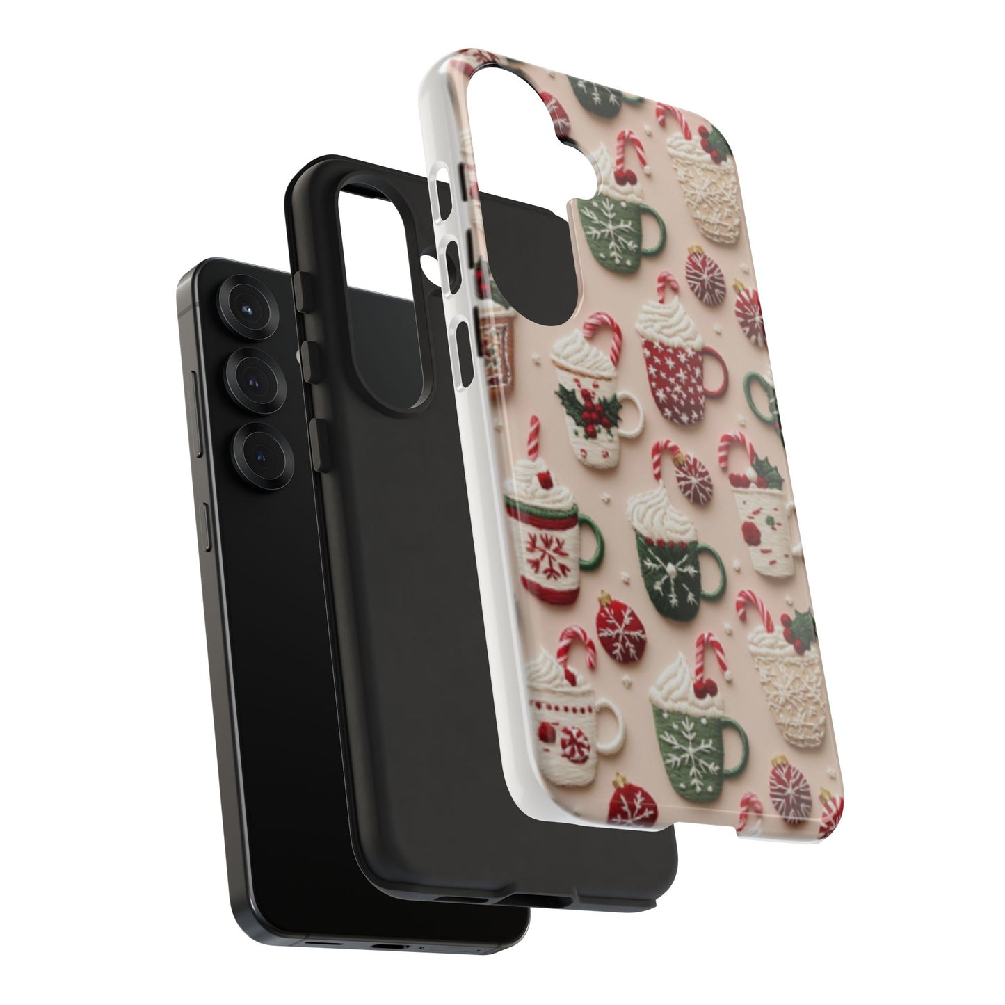 Cute Holiday Phone Case with Hot Cocoa Design, Festive Phone Cover, Gift for Coffee Lovers, Holiday Spirit Case, Cute Kawaii Style