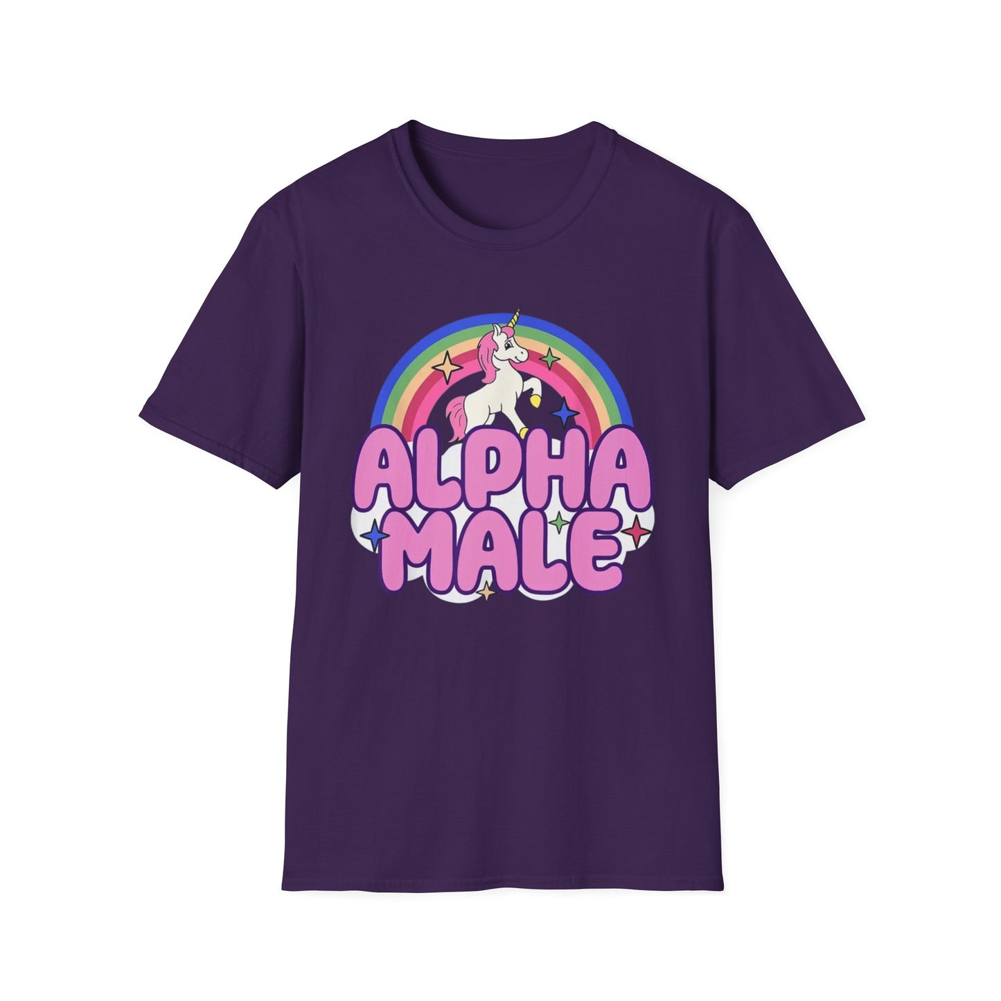 Whimsical Unicorn T-Shirt - Fun Gift for Birthdays, Proud Alpha Male Shirt, Casual Wear, Family Gatherings, Unique Holiday Apparel