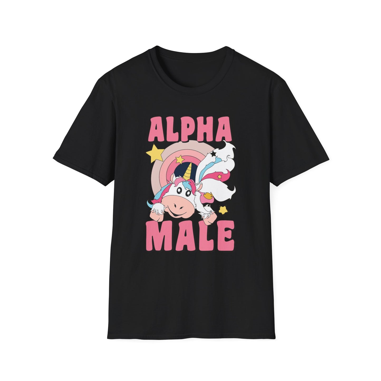 Alpha Male Unicorn T-Shirt, Fun Graphic Tee, Gift for Dad, Birthday Shirt, Quirky Casual Wear