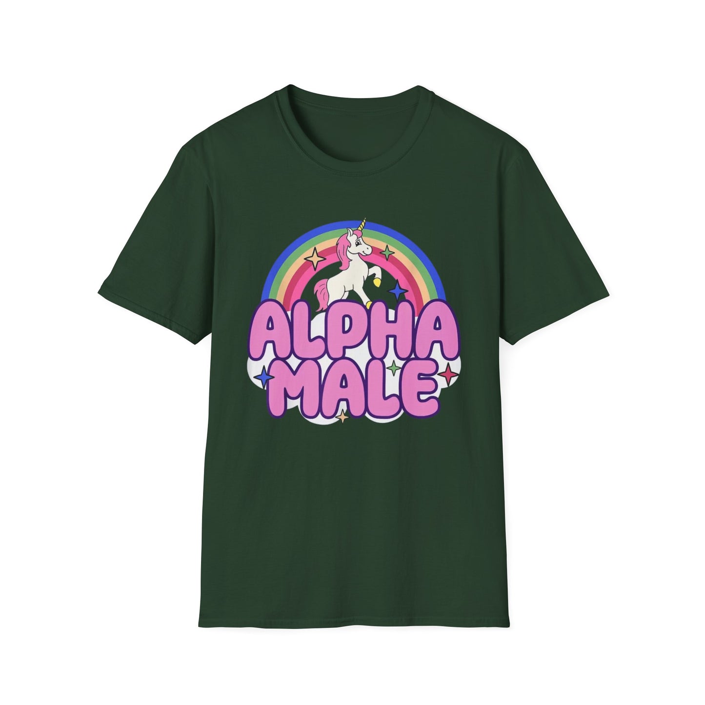 Whimsical Unicorn T-Shirt - Fun Gift for Birthdays, Proud Alpha Male Shirt, Casual Wear, Family Gatherings, Unique Holiday Apparel
