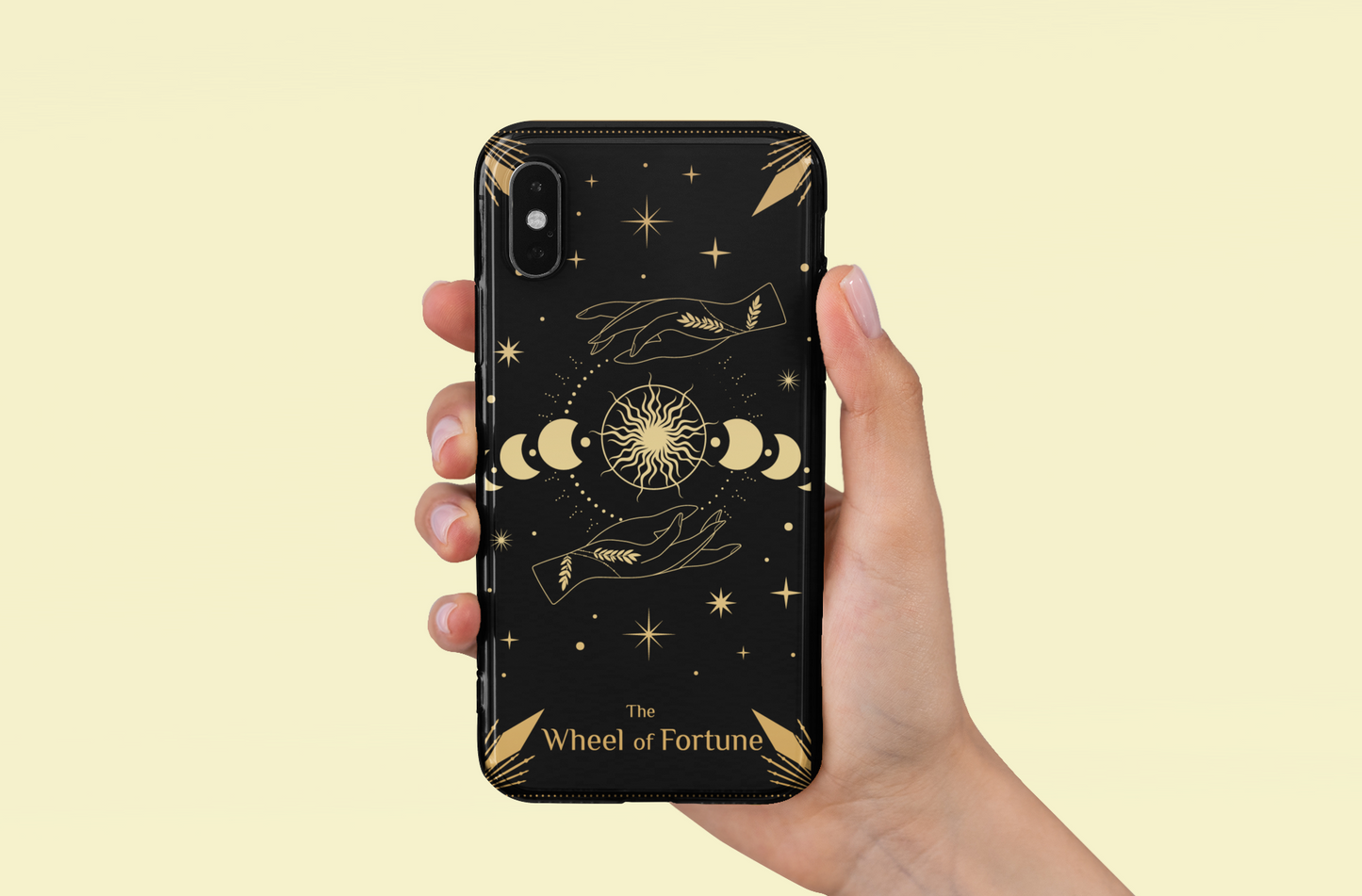 Astrology Wheel of Fortune Phone Case - Tough & Stylish for Mystic Vibes, Wheel of Fortune Tarot Card Phone Case, Celestial Wheel of Fortune Phone Case for iPhone and Samsung