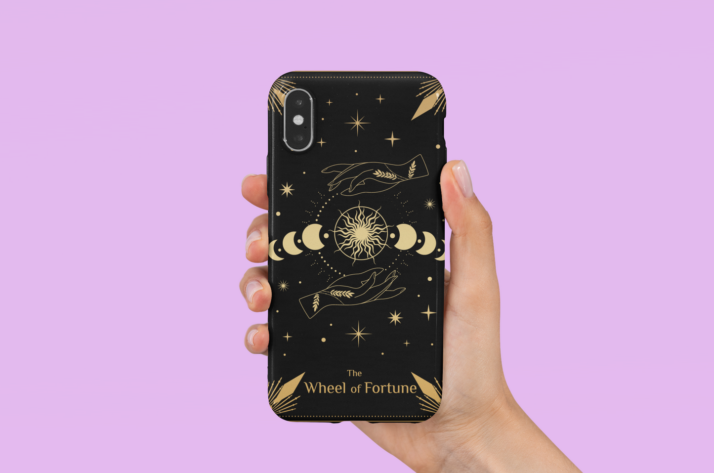 Astrology Wheel of Fortune Phone Case - Tough & Stylish for Mystic Vibes, Wheel of Fortune Tarot Card Phone Case, Celestial Wheel of Fortune Phone Case for iPhone and Samsung