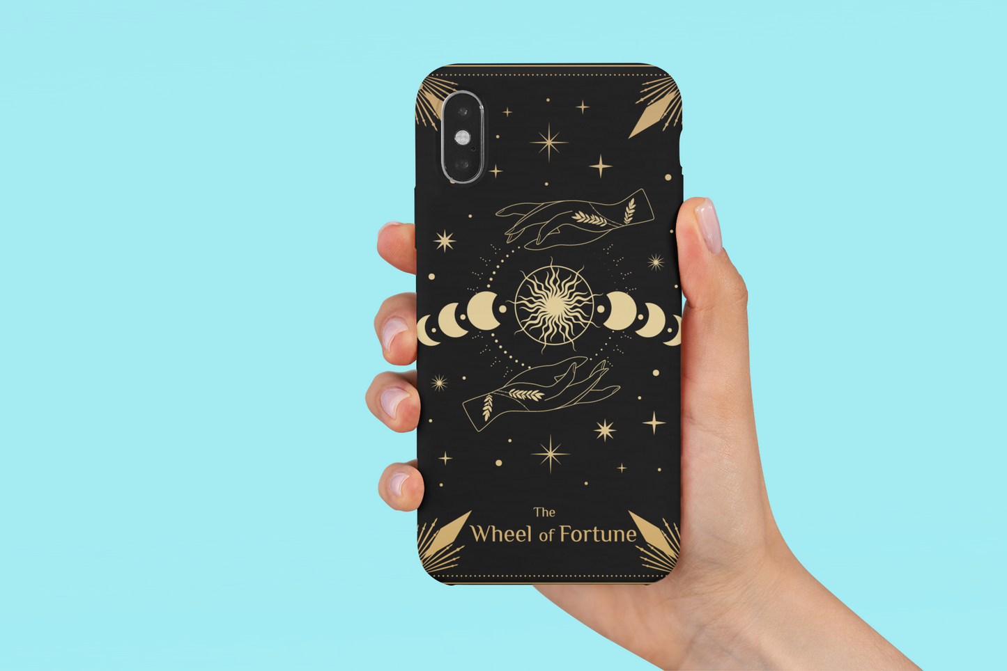 Astrology Wheel of Fortune Phone Case - Tough & Stylish for Mystic Vibes, Wheel of Fortune Tarot Card Phone Case, Celestial Wheel of Fortune Phone Case for iPhone and Samsung
