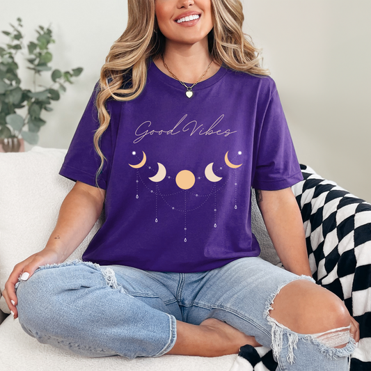 Celestial Shirt Moon T Shirts Moon Graphic T Shirt Moon Phase Astrology Astronomy, Comfort Colors, Garment Dyed, Boho, Oversized, Vintage